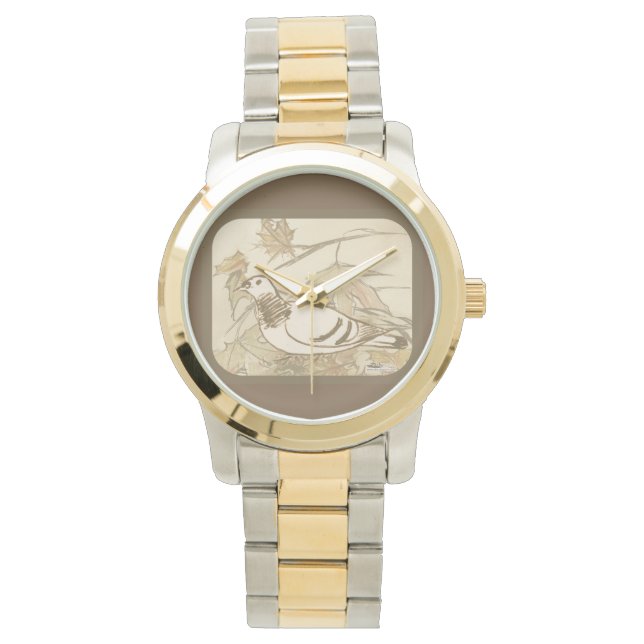 森のハト 腕時計 (正面)