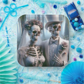 森のハロウィーン花嫁と花婿 ペーパープレート (パーティー)