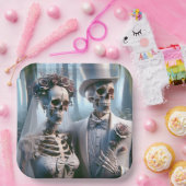 森のハロウィーン花嫁と花婿 ペーパープレート (パーティー)