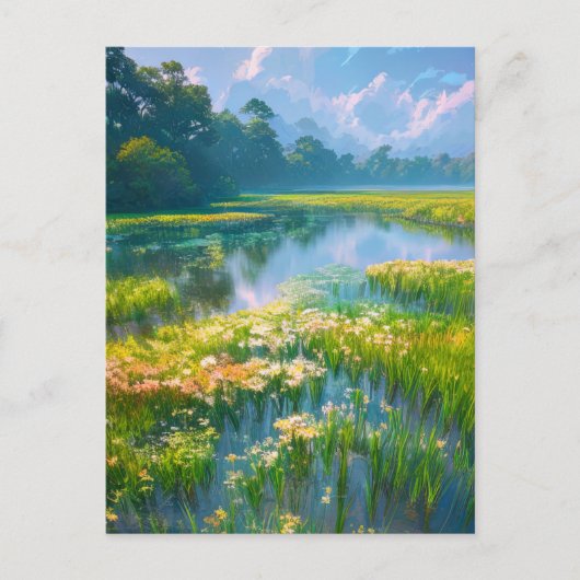 森のハートに入る ポストカード (正面)