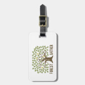森のバザー鳥 ラゲッジタグ (正面縦)
