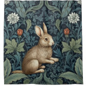 森のバニーアールヌーボー シャワーカーテン (正面)