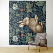 森のバニーアールヌーボー タペストリー (インサイチュ)