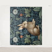 森のバニーアールヌーボー タペストリー (正面)