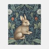 森のバニーアールヌーボー フリースブランケット (正面)