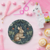 森のバニーアールヌーボー ペーパープレート (パーティー)