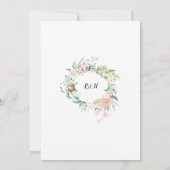 森のバラのグリーンウェディングフラワー 招待状 (裏面)