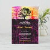 森のバーのバーの(ユダヤ教の)バル・ミツバーの招待状の木 招待状 (スタンド正面)