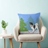 森のパピロン飾ドッグのクリスマスツリー クッション (椅子)