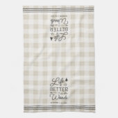 森のパーソナライズされた中の生活は良い キッチンタオル (縦)