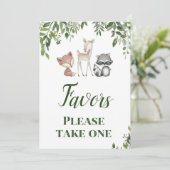 森のパーティーサイン - 5x7 お土産サイン 招待状 (スタンド正面)