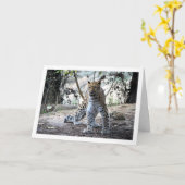 森のヒョウ カード (黄色い花)