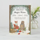 森のピクニック ベイビーシャワー ブランチ ご招待 招待状 (スタンド正面)