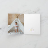 森のピクニック　|　森の動物たち フォト サンキューカード (内部)