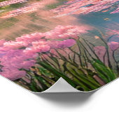 森のピンクの湖 ポスター (角)