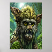 森のファンタジー獣のポートレート | AI Art ポスター (正面)