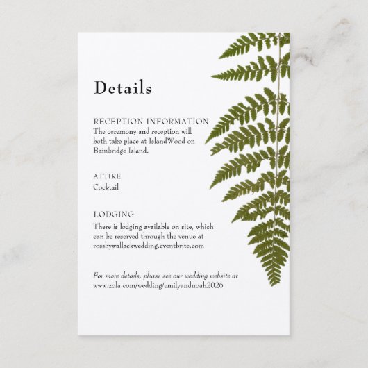 森のフェアン 詳細 封入カード エンクロージャーカード (正面)