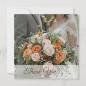 森のフクロウの結婚式 サンキューカード (正面)