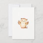 森のフクロウの赤ちゃんシャワー絵本　ベイビーカード用 招待状 (裏面)