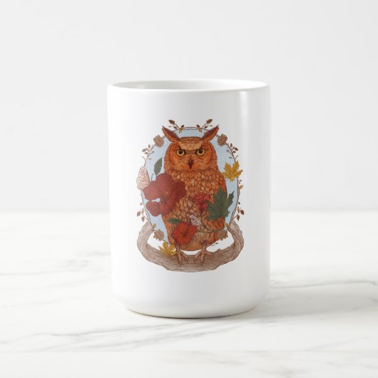 森のフクロウ コーヒーマグカップ (中央)
