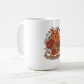 森のフクロウ コーヒーマグカップ (正面左)