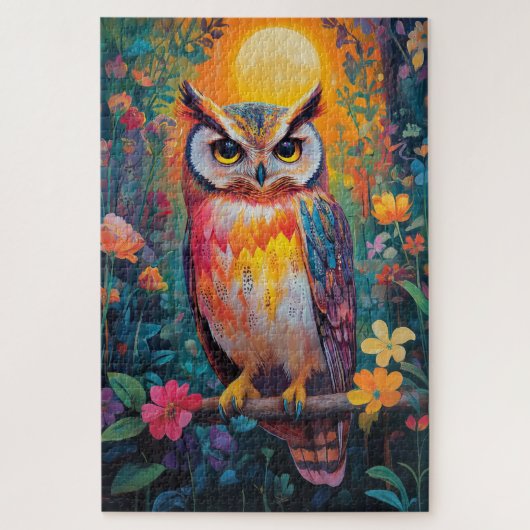 森のフクロウ ジグソーパズル (縦)