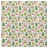 森のフクロウ ファブリック (見本)