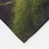 森のフクロウ フリースブランケット (角)