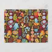 森のフクロウ ポストカード (正面)