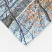 森のフリースブランケットのバセットハウンド犬 フリースブランケット (角)