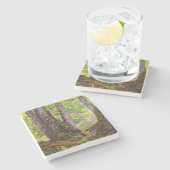 森のブナの木（ウッドランド） (Paul Ranson) ストーンコースター (横)