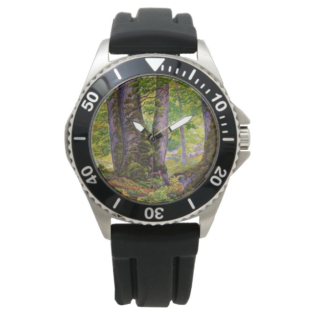 森のブナの木（ウッドランド） (Paul Ranson) 腕時計 (正面)