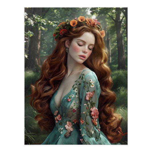 森のプリンセスファンタジーポスター – Ren Faire Muse ポスター (正面)