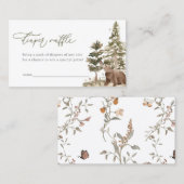 森のベイビーシャワーおむつくじカード 名刺 (正面/裏面)