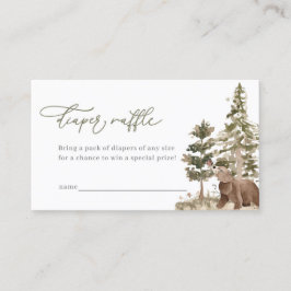 森のベイビーシャワーおむつくじカード 名刺