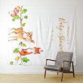 森のベイビーシャワーフォトブースの背景 タペストリー (インサイチュ(横))