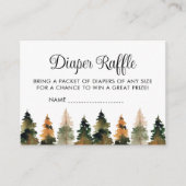 森のベイビーシャワー おむつラッフル封入カード エンクロージャーカード (正面)