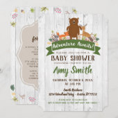 森のベイビーシャワー 秋のラスティック招待状 招待状 (正面/裏面)