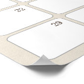 森のベイビーシャワー 誕生日予測カレンダー ポスター (角)