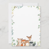 森のベビーシャワー招待状 招待状 (裏面)