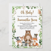 森のベビーシャワー招待状 招待状 (正面)