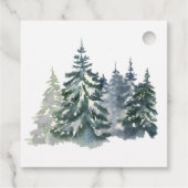 森のベビー冬のベビーシャワー外は寒い フェイバータグ (裏面)