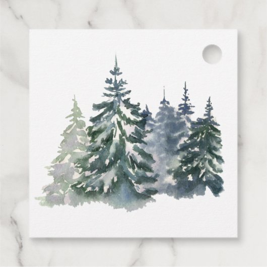 森のベビー冬のベビーシャワー外は寒い フェイバータグ (裏面)