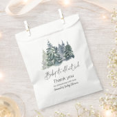 森のベビー冬のベビーシャワー外は寒い フェイバーバッグ (クリップ留めされた状態)