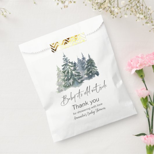 森のベビー冬のベビーシャワー外は寒い フェイバーバッグ (封をした状態)