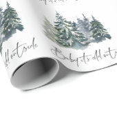 森のベビー冬のベビーシャワー外は寒い ラッピングペーパー (ロールコーナー)