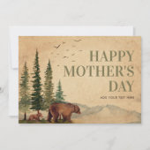 森のママクマ&子グマ ヴィンテージ 母の日 (正面)