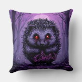 森のミステリアスなハリネズミ不気味たち クッション (裏面)