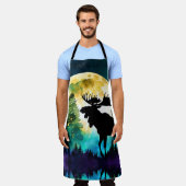 森のムース満月 エプロン (着用した状態)