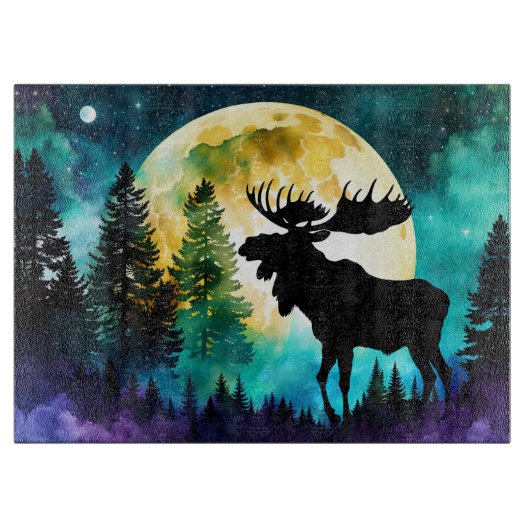 森のムース満月 カッティングボード (正面)